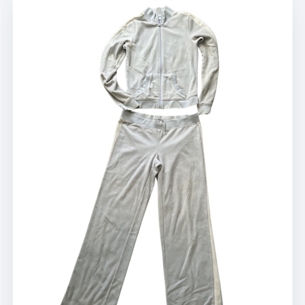 Jennifer Lopez Cream Track Pants & Jacket Set